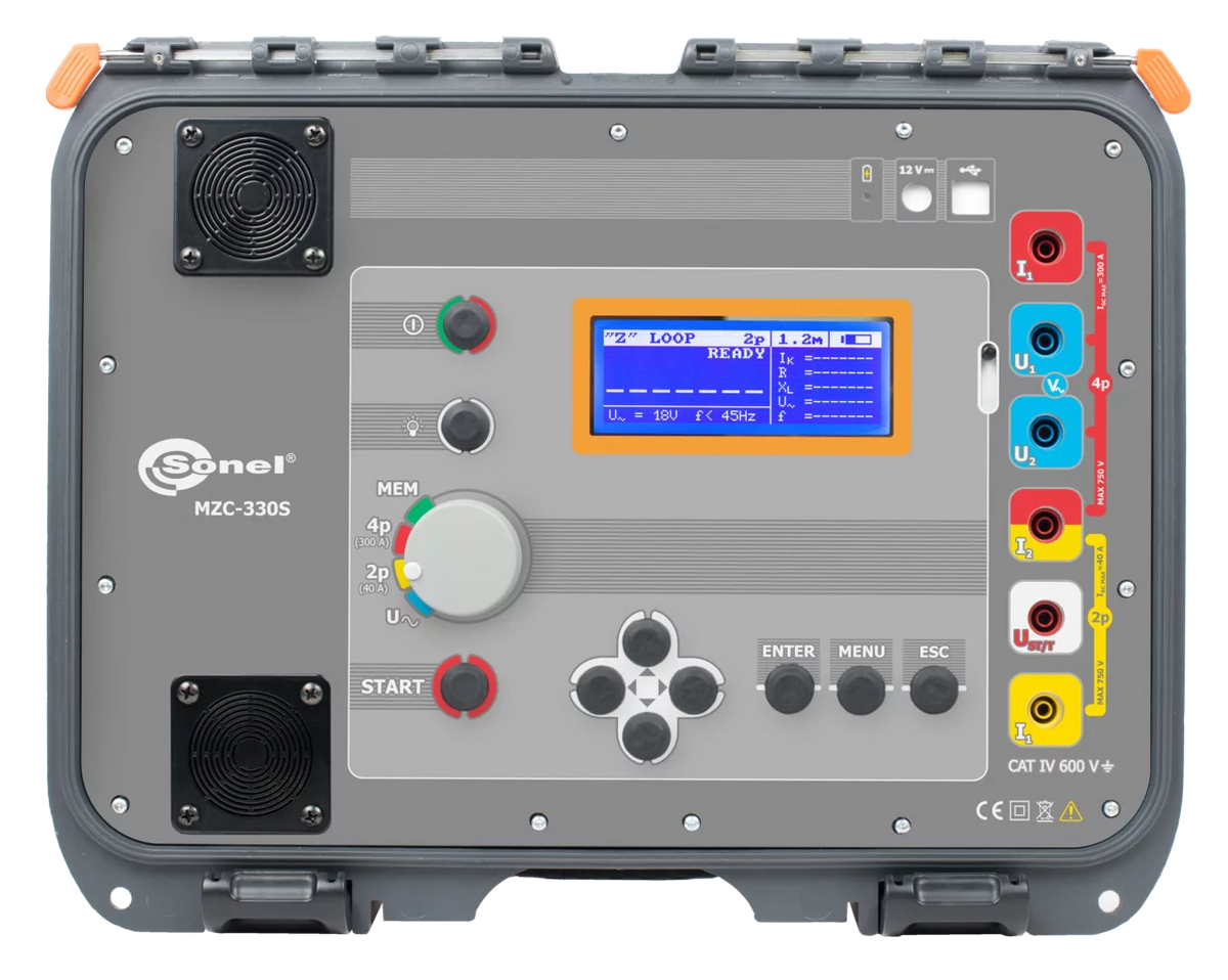 Sonel MZC-330S (Kortslutningstester, ≈95.8kA, ≤ 750V)